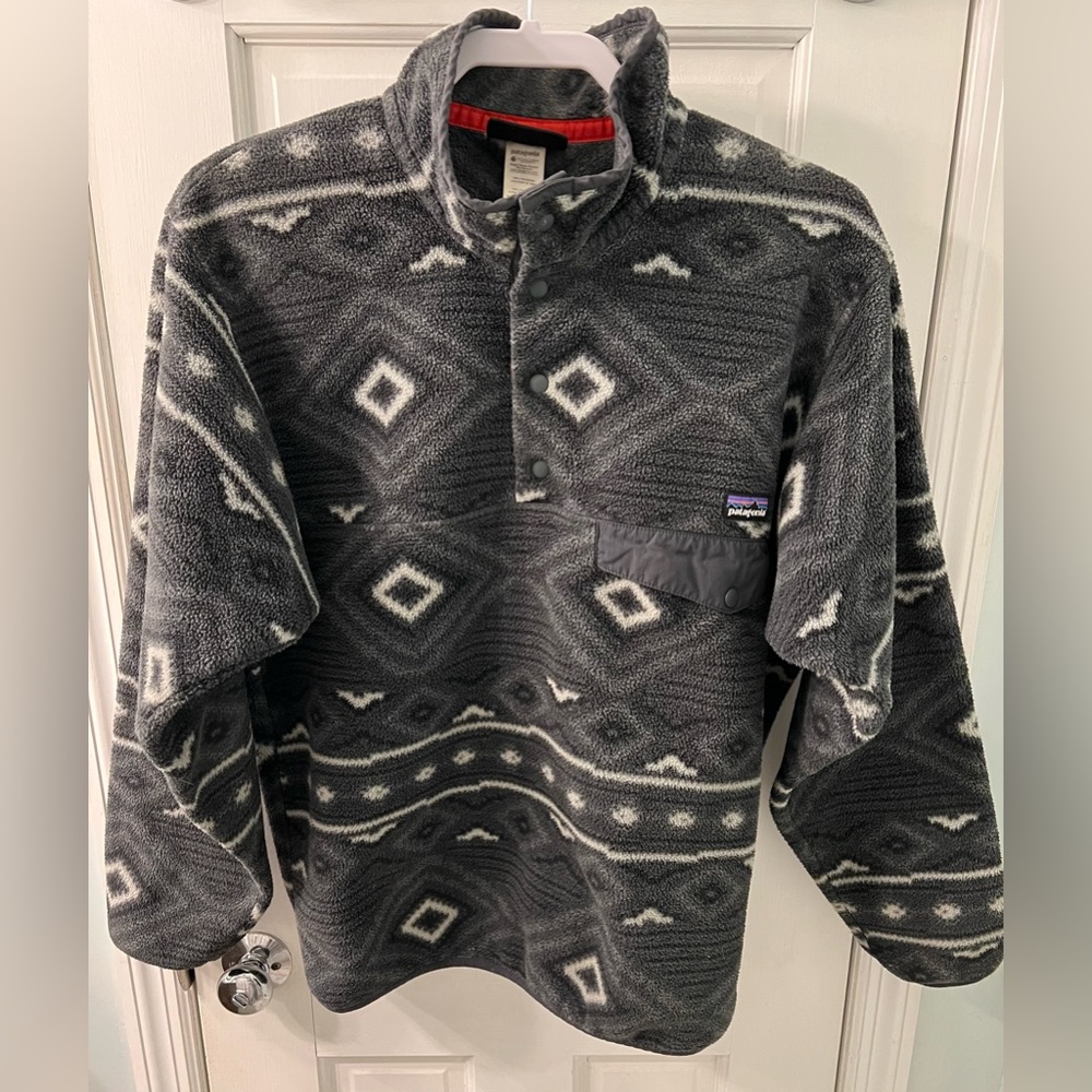 Patagonia Synchilla Pullover - Men’s Small - Gray/White Pattern